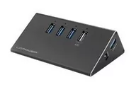 Huby USB - LC-Power HUB USB USB-Hub 3x USB 3.0 + 1xLadefunktion LC-HUB-ALU-2B-4 LC-HUB-2B-4 - miniaturka - grafika 1