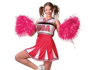 Dodatki do strojów karnawałowych - Guirca Pompony cheerleaderki różowe - 2 szt. GU17699 - miniaturka - grafika 1