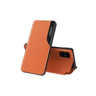 Etui i futerały do telefonów - Etui z ekoskóry View Case Book Case Skórzane etui ochronne na telefon komórkowy Składane etui Stand Kompatybilne z Xiaomi Mi 10 Pro Orange - miniaturka - grafika 1