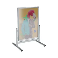 Systemy ekspozycyjne i znaki informacyjne - Stojak potykacz reklamowy B1 OWZ dwustronny w ramie aluminiowej srebrnej - miniaturka - grafika 1