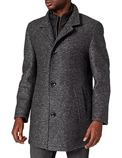 Płaszcze męskie - bugatti męski płaszcz wełniany, ciemnoszary, 50 - grafika 1