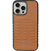 Etui i futerały do telefonów - Audi Synthetic Leather MagSafe iPhone 14 Pro 6.1" brązowy/brown hardcase AU-TPUPCMIP14P-GT/D3-BN - miniaturka - grafika 1