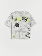 Koszulki dla chłopców - Reserved - T-shirt oversize One Piece - jasnoszary - miniaturka - grafika 1