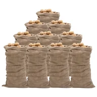 Plecaki - vidaXL Worki jutowe, 10 szt., 65x135 cm, 100% juta, 220 g/m² - miniaturka - grafika 1