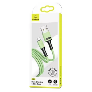 USAMS Kabel Microusb Fast Charge 1M Zielony - Kable USB - miniaturka - grafika 2