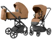 Wózki dziecięce - Wózek wielofunkcyjny 2w1 gondola i spacerówka CARRELLO ALFA 2025 Honey Beige - miniaturka - grafika 1