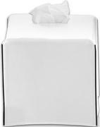 Pojemniki łazienkowe - Pojemnik na chusteczki Nappa kwadratowy 14 cm biały - miniaturka - grafika 1
