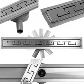 Odpływy liniowe - Odpływ Liniowy Grecos360° Chrom 90 Gwarancja 10Lat - miniaturka - grafika 1