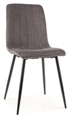 Krzesła - Krzesło tapicerowane ALAN BREGO ciemy szary 18 na czarnych nogach - miniaturka - grafika 1