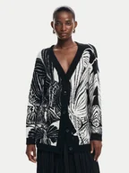 Swetry damskie - Desigual Kardigan Halifax 24WWJF26 Czarny Regular Fit - miniaturka - grafika 1
