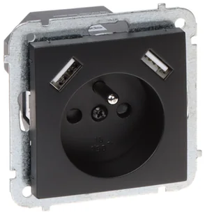 GNIAZDO POJEDYNCZE Z ZASILACZEM USB SANTRA/4188-19/EPN 230��V 16��A Elektro-Plast - Gniazdka elektryczne - miniaturka - grafika 1
