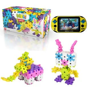 Klocki Meli Maxi Pink 200 Wafle Konstrukcyjne + Prezent Gra Wodna - Klocki - miniaturka - grafika 1