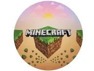 Ciasta i półprodukty do ciast - Dekoracyjny opłatek tortowy Minecraft - 20 cm - miniaturka - grafika 1
