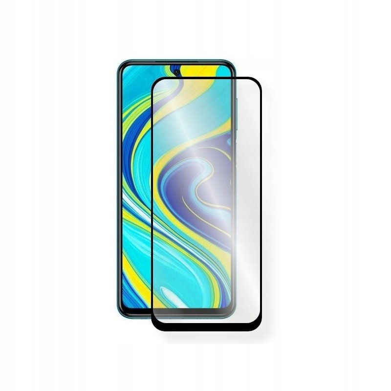 9H Szkło Full 6D Cf Do Xiaomi Redmi Note 9S Czarne Szkiełko Ochronne Szybka Hartowana Na Ekran