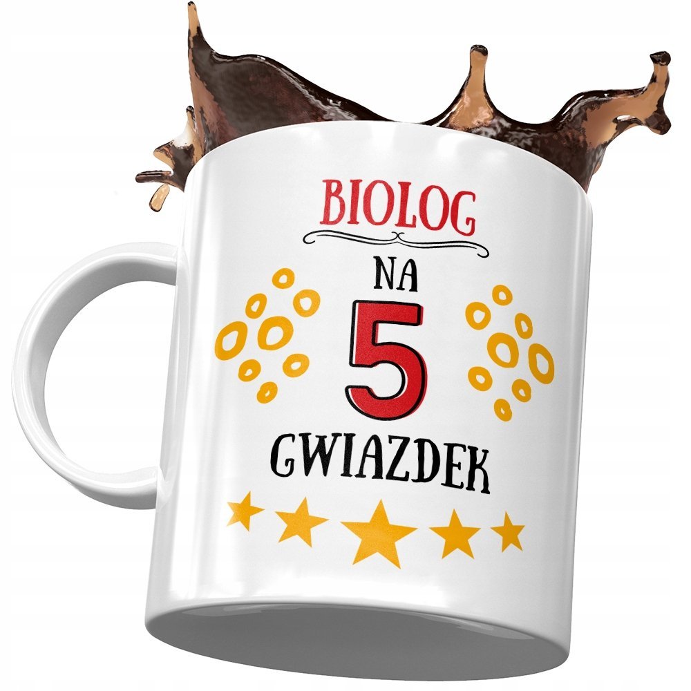 Dla Biologa Kubek na Urodziny Imieniny na Prezent z Nadrukiem ze Zdjęciem + Opakowanie na prezent (wzór 01)