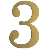 Akcesoria do drzwi - Cyfra plastikowa "3" złota 180 mm - miniaturka - grafika 1