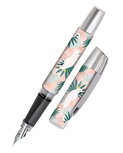 Online Campus 61492/3D Pióro wieczne z ergonomicznym uchwytem standardowe wkłady atramentowe średniej wielkości pióro irydowe do szkoły uniwersytetu wielofunkcyjny długopis 61492/3D