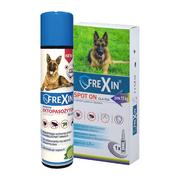 Pielęgnacja psów i kotów - FREXIN Krople przeciw ektopasożytom dla psa powyżej 15 kg 1,8 ml + FREXIN Aerozol przeciw ektopasożytom 300 ml - miniaturka - grafika 1