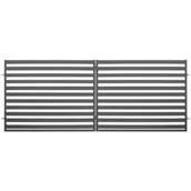 Akcesoria do ogrodzeń - Brama dwuskrzydłowa Dorian ocynk antracyt struktura 400 x 154 cm Polbram - miniaturka - grafika 1