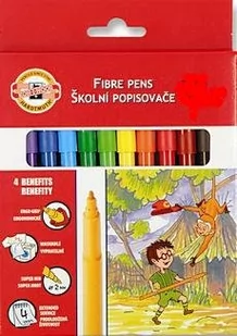 KIN KOH-INOOR PISAKI 7710/2AJ 10 KOLORÓW W KARTONIKU - Flamastry - miniaturka - grafika 2