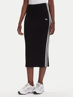 Spódnice - adidas Spódnica ołówkowa adicolor Knit 3-Stripes JW2661 Czarny Regular Fit - miniaturka - grafika 1