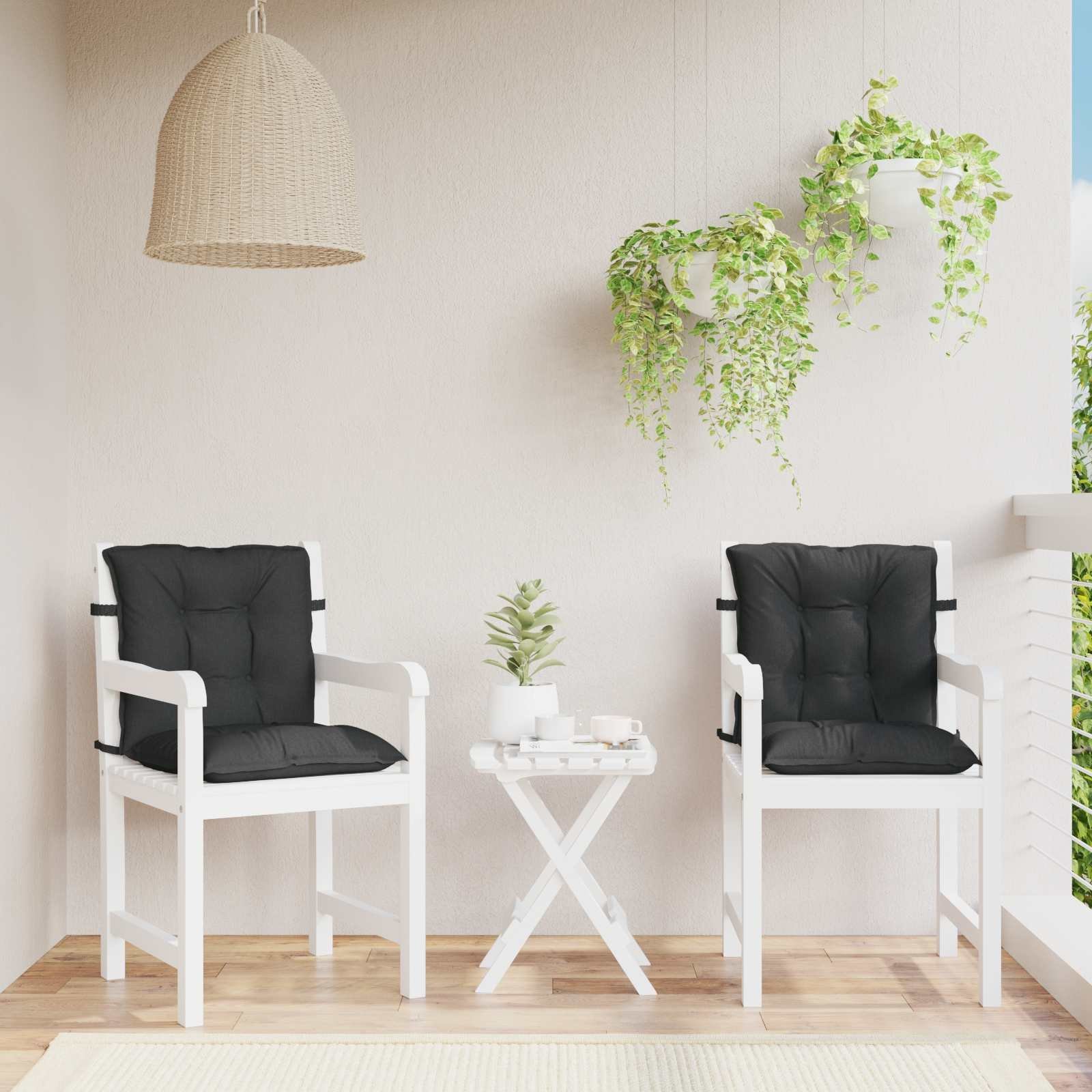 Setgarden vidaXL Zestaw poduszek do krzesła z niskim oparciem 2 pcs 4002400
