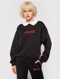 Local Heroes Bluza COCA-COLA Collar LHCCS008 Czarny Oversize - Bluzy damskie - miniaturka - grafika 1