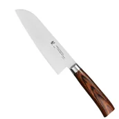 Noże kuchenne - Tamahagane SAN Brown VG-5 Nóż Santoku 17,5cm - miniaturka - grafika 1