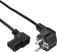 Kable - Kabel zasilający InLine 25pcs. Bulk-Pack InLine® Power Cable Type F German angled C13 right angled black 3m - miniaturka - grafika 1