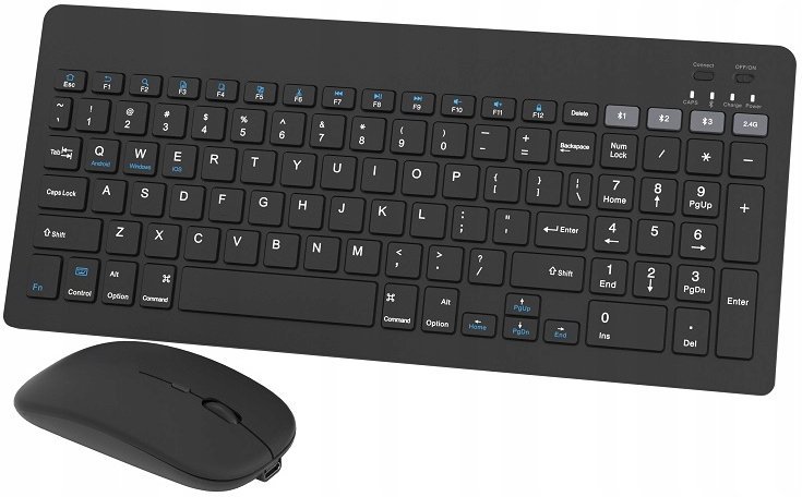OMEGA KEYBOARD US + MOUSE WIRELESS BLUETOOTH KLAWIARTURA + MYSZ ZESTAW BEZPRZEWODOWY BLACK [46064] OKM2658B