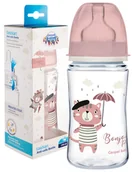 Butelki dla niemowląt - CANPOL BABIES BUTELKA SZEROKA ANTYKOLKOWA 240ml BONJOUR 3+ - miniaturka - grafika 1