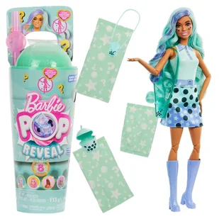Barbie Pop Reveal Bubble Tea Lalka Zapachowa Zielona Herbata + Akcesoria Niespodzianki - Lalki dla dziewczynek - miniaturka - grafika 1