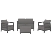 Meble ogrodowe - Zestaw mebli ogrodowych KETER Scandi Linea 270924 Grafitowo-szary - miniaturka - grafika 1