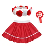 Dresy i komplety dla dziewczynek - ZESTAW NARODOWY BIAŁO-CZERWONY L 3el - miniaturka - grafika 1