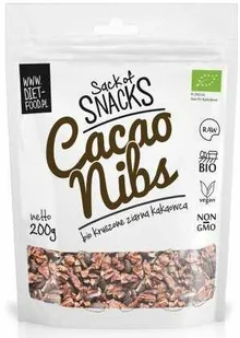 Diet-Food Łuskane Ziarna Kakaowca Nasiona BIO 200g - Zdrowa żywność - miniaturka - grafika 1