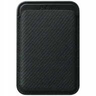 Portfele - Portfel magnetyczny Pitaka Woven Wallet MagSafe do telefonu czarno szary - miniaturka - grafika 1