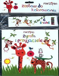 zbiorowa Praca Marzipan. Żyrafa i przyjaciele + kredki - Baśnie, bajki, legendy - miniaturka - grafika 1