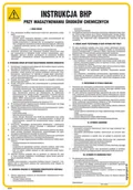 Instrukcje stanowiskowe BHP - IAE25 INSTRUKCJA BHP PRZY MAGAZYNOWANIU ŚRODKÓW CHEMICZNYCH, FN - FOLIA SAMOPRZYLEPNA; (245X350MM) - miniaturka - grafika 1