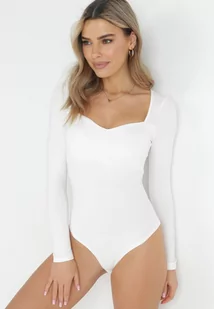Białe Body z Kwadratowym Dekoltem Phicise - Body - miniaturka - grafika 1