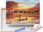 Malowanie po numerach - Obraz do malowania po numerach Afrykański Pejzaż / beliart - miniaturka - grafika 1