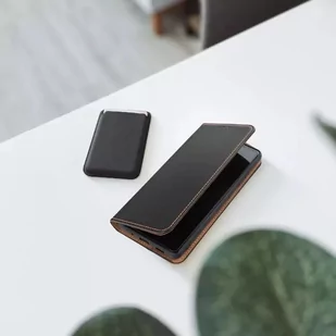 Etui z klapką kabura skórzana SMART PRO do iPhone 15 czarny - Etui i futerały do telefonów - miniaturka - grafika 1