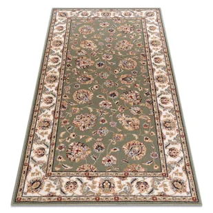 Dywan NAIN Ornament, ramka 7338/51088 zielony / beż beżowy 80x150 cm - Dywany - miniaturka - grafika 1
