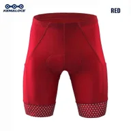 Spodenki rowerowe - Spodenki rowerowe KEMALOCE Męskie Blank Czarno-szaro-czerwone Gel Pad Letnie spodenki rowerowe Road Racing Compression czerwony XL - miniaturka - grafika 1