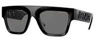 Okulary przeciwsłoneczne - Versace Okulary przeciwsłoneczne ROCK ICONS VE 4430U Black/Dark Grey 53/20/140 męskie - miniaturka - grafika 1