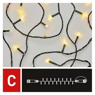 Oświetlenie świąteczne łańcuch 100 LED 10m ciepła biel, IP44 (bez zasilacza) - Oświetlenie świąteczne - miniaturka - grafika 2