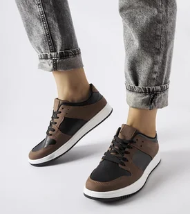 Brązowo-czarne sneakersy Jacqueline -38 - Sneakersy damskie - miniaturka - grafika 1