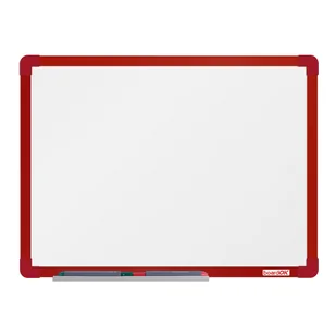 boardOK Biała magnetyczna tablica boardOK, 60 x 45 cm, czerwona rama VOK060045-1300 - Tablice i flipcharty - miniaturka - grafika 1