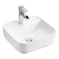 Umywalki - Biała ceramiczna umywalka nablatowa Oxel 3X - miniaturka - grafika 1