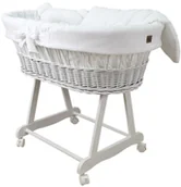 Łóżeczka i kojce - Biały kosz na rolkach A6-Z81 - miniaturka - grafika 1