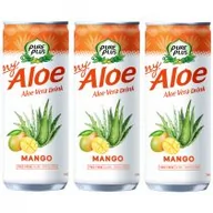 Soki i napoje niegazowane - Pure Plus Napój z aloesem Aloe Vera Drink Mango zestaw 3 x 240 ml - miniaturka - grafika 1